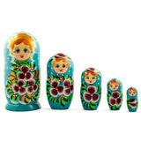 Set of 5 Alla Nesting Dolls  7 Inches in Multi color