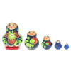 5 Miniature Strawberry Dress Nesting Dolls  1.75 Inches in Blue color,  shape
