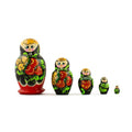 Set of 5 Wooden Nesting Dolls  3.5 Inches in Black color
