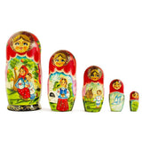 Set of 5 Fairy Tale Nesting Dolls 7 Inches in Multi color,  shape