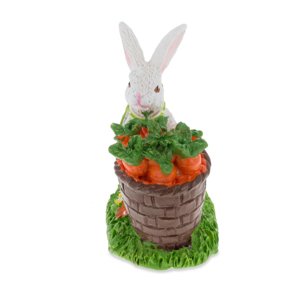 Bunny with Easter Basket Full of Carrots 3 InchesChina , dimensions in inches: 3 x 2.5 x 2.5