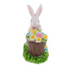 Bunny with Easter Basket full of Flowers 3 Inches