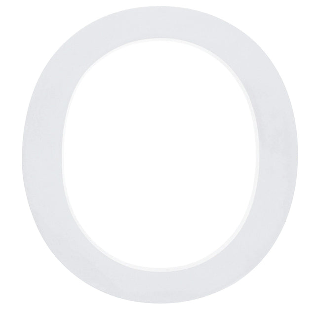 Wood Arial Font White Painted MDF Wood Letter O (6 Inches) in White color