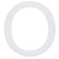 Arial Font White Painted MDF Wood Letter O (6 Inches) in White color