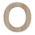 Unfinished Wooden Arial Font Letter O (6.25 Inches) in Beige color