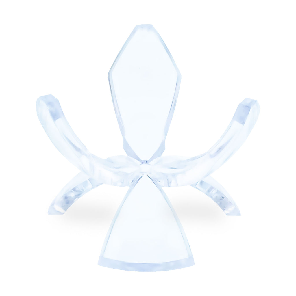Clear Plastic Tulip Tripod Clear Egg Stand Holder 1.5 Inches in Clear color