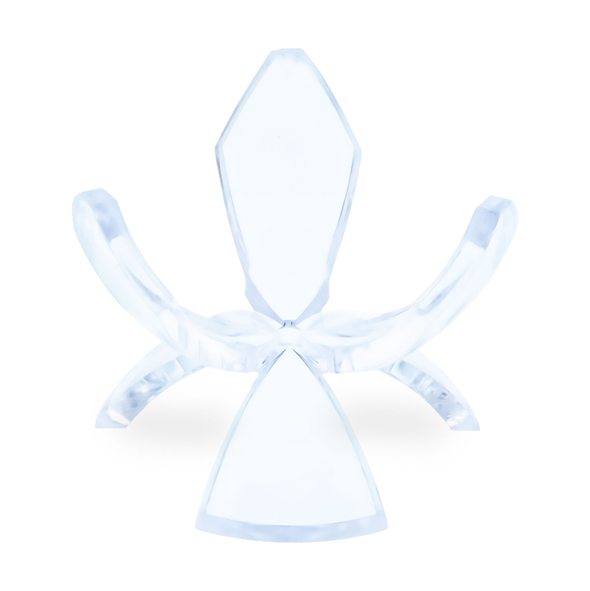 Clear Plastic Tulip Tripod Clear Egg Stand Holder 1.5 Inches in Clear color