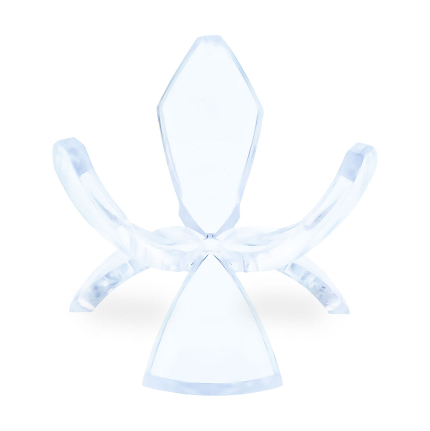 Clear Plastic Tulip Tripod Clear Egg Stand Holder 1.5 Inches in Clear color
