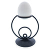 Circles Wrought Iron Metal Egg Stand Holder Display in Black color,  shape