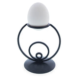 Circles Wrought Iron Metal Egg Stand Holder Display in Black color