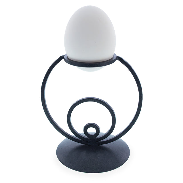 Circles Wrought Iron Metal Egg Stand Holder Display in Black color