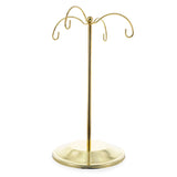 Tall Pole Gold Tone Metal 4 Ornaments Stand 8.5 Inches in Gold color