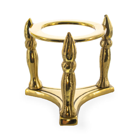 Three Pillars Gold Tone Metal Egg Stand Holder 2.5 Inches in Gold color,  shape