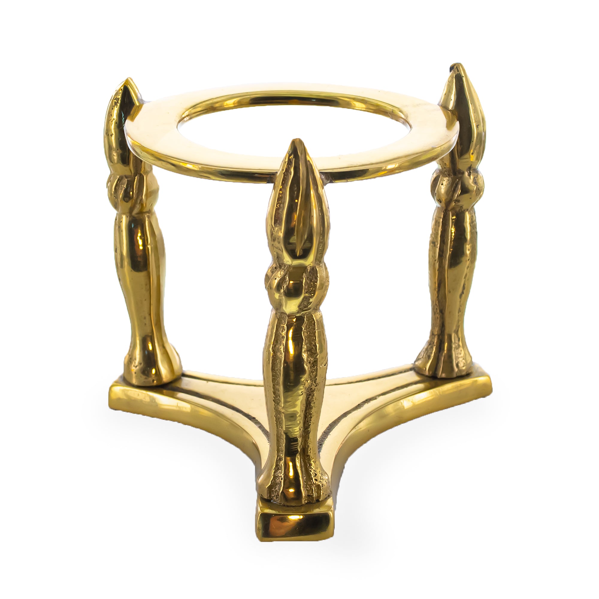 Three Pillars Gold Tone Metal Egg Stand Holder 2.5 Inches in Gold color
