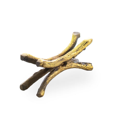 Horizontal Metal Egg Stand Holder in Gold color