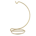 Twisted Wire Curve Gold Metal Ornament Stand Display Holder 6.25 Inches in Gold color