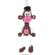 Monkey Wooden Doll on a Spring 6 Inches in Multi color