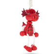 Red Dragon Wooden Doll on a Spring 5.7 Inches in red color,  shape