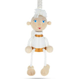 Angel Wooden Doll on a Spring 6 Inches in Multi color