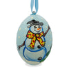 Snowman Wooden Christmas Ornament in Multi color, Oval shape