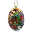 Cat and Dog Decorating Tree Wooden Christmas Ornament in Multi color, Oval shape