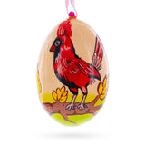 Cardinal Bird in Autumn Wooden Christmas Ornament 3 Inches in Multi color Oval