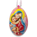 Mary and Jesus Wooden Christmas Ornament 3 Inches in Multi color Oval