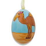 Camel Wooden Christmas Ornament 3 Inches in Multi color, Oval shape