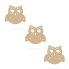 3 Owls Unfinished Wooden Shapes Craft Cutouts DIY Unpainted 3D Plaques 4 Inches by BestPysanky