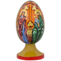 The Holy Family Icon Wooden Figurine 4.75 Inches in Multi color Oval