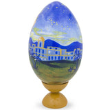 Nativity Scene with Wisemen Wooden Egg Figurine 7.25 InchesUkraine , dimensions in inches: 7.25 x  x