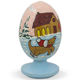 BestPysanky online gift shop sells Wooden carved figurine hand painted Ukrainian Easter egg pysanky