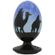 Wise Men Walking Under Star of Bethlehem Nativity Wooden Figurine in Multi color Oval