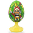 Nutcracker on Christmas Tree Standing Wooden Figurine in Green color Oval