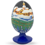 BestPysanky online gift shop sells Wooden carved figurine hand painted Ukrainian Easter egg pysanky