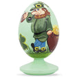Irish Leprechaun & Pot of Gold on St Patrick's Day Wooden Figurine in Multi color, Oval shape