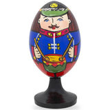 Soldier with Drum Wooden Figurine in Multi color Oval