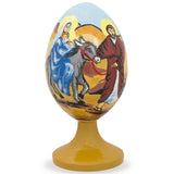 The Holy Family Traveling Wooden Figurine in Multi color, Oval shape