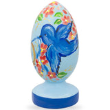 Birds with Wedding Rings Wooden Easter Egg FigurineUkraine ,dimensions in inches: 3.5 x  x
