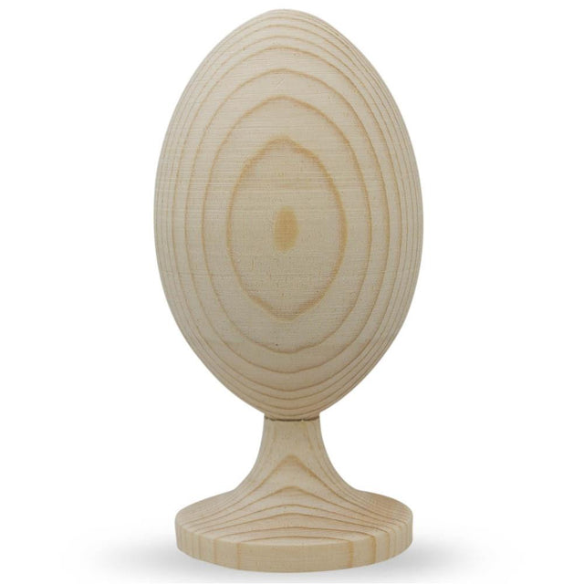 Unfinished Wooden Easter Egg 3.5 Inches in Beige color, Oval shape