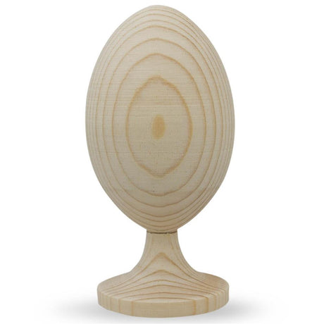 Wood Unfinished Wooden Easter Egg 3.5 Inches in Beige color Oval