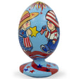 USA Independence Day Wooden Figurine in Multi color, Oval shape