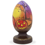 Halloween Night Pumpkin Patch Wooden FigurineUkraine , dimensions in inches: 3.5 x  x