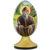 Wood Monk & Priest St. Charbel Makhluf Wooden Figurine 4.75 Inches in Multi color Oval