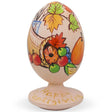 Thanksgiving Horn of Plenty Cornucopia Wooden Figurine in Multi color Oval