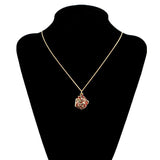 Royal Ladybug: Red Egg Pendant Necklace with Charm