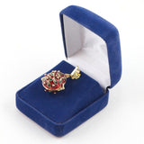 Royal Ladybug: Red Egg Pendant Necklace with Charm