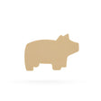 Unfinished Wooden Pig Shape Cutout DIY Craft 5.5 Inches in Beige color, Letters shape
