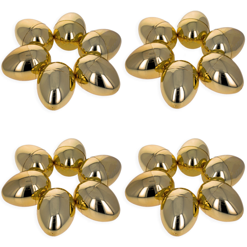 Set of 48 Plastic Eggs: 47 Metallic Gold and 1 Surprise White Egg