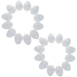 Set of 24 White Plastic Easter Eggs 2.25 Inches in White color Oval